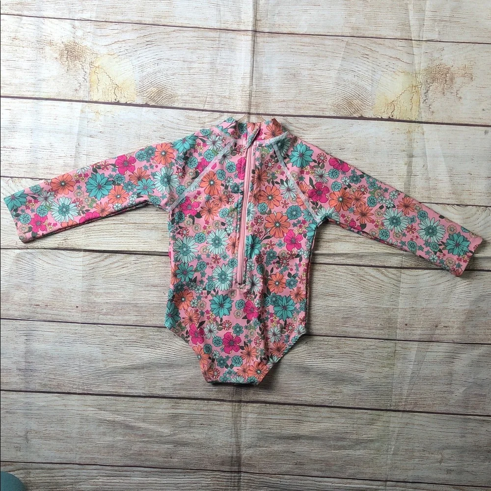Floral‎ Long Sleeve Swimsuit